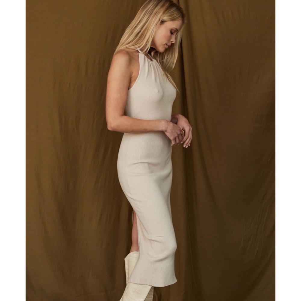 12th Tribe Fitted Halter Dress